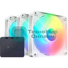 Вентилятор для корпуса Case Cooler NZXT F120 RGb Core Triple Pack (120x120x25мм, 4-pin PWM, RGb, 78.86CFM, 33.88dBA, 1800RPM, белый, 3pcs)