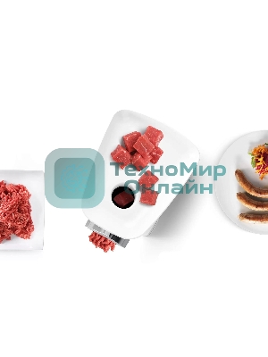 Мясорубка электрическая Bosch MFW2520W белый, 1500 Вт, 1.7 кг/мин, насадки - 4