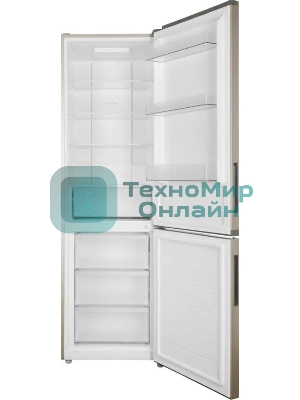 Холодильник Candy CFN6200G золотистый двухкамерный 243/91л морозилка снизу, No Frost