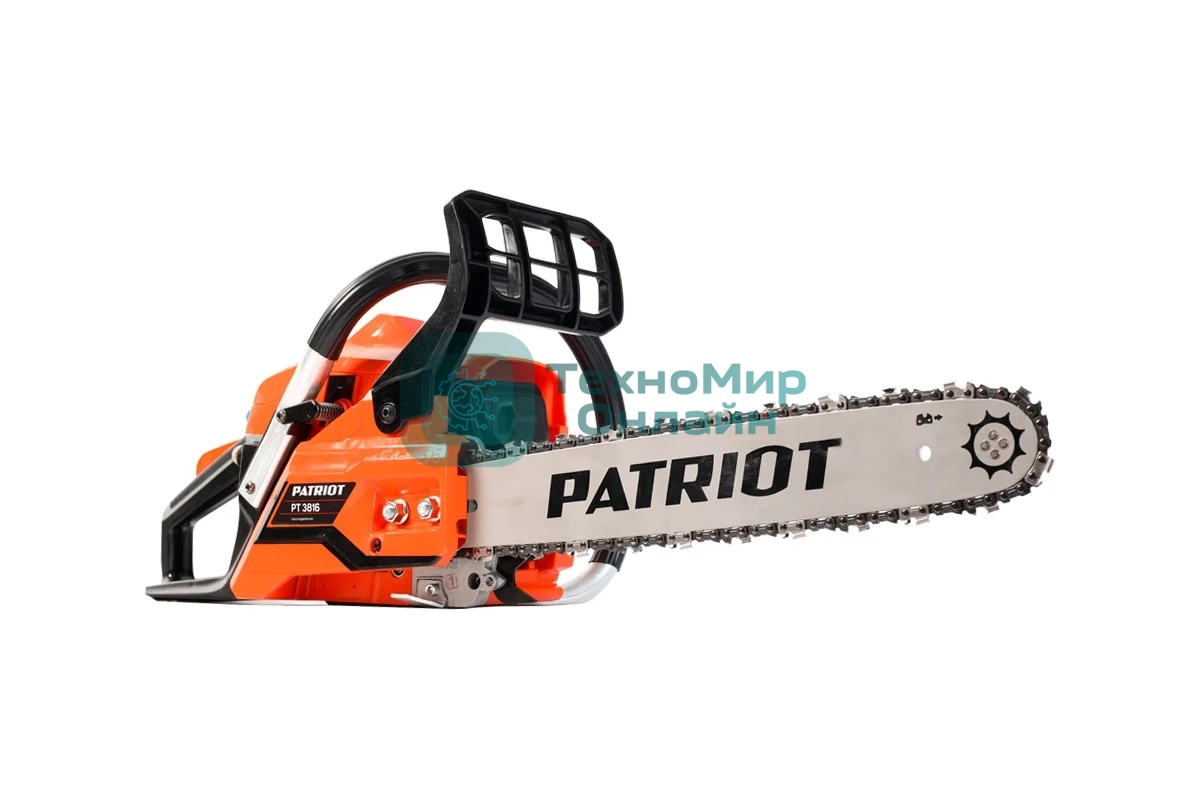 Бензопила Patriot PT3816 220105510 раб. объем 38сс, 2,0 л.с, шина 16