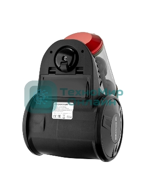 Пылесос BRAYER BR4202 черный/красный, 420/2200 Вт, уборка сухая, пылесборник контейнер 2.5 л