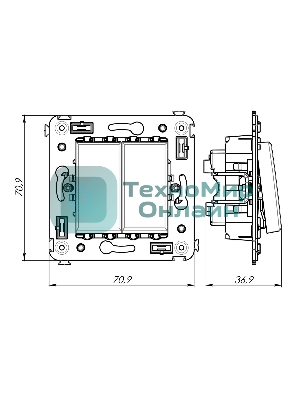 Выключатель двухклавишный DKC Avanti 4412104 