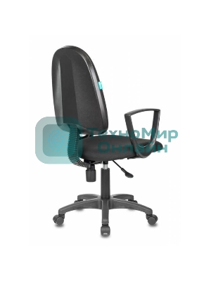 Кресло Бюрократ CH-1300N/3C11 черный, экокожа, 120 кг, механизм качания