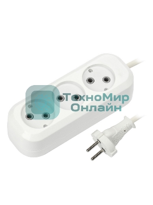 Удлинитель бытовой Smartbuy (SBE-10-3-05-N) 3 гнз х 5,0 м (10А/2.2 кВт, ПВС 2х1.0)