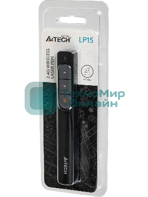 Презентер беспроводной A4Tech LP15 черный, радиоканал, USB, кнопки - 3