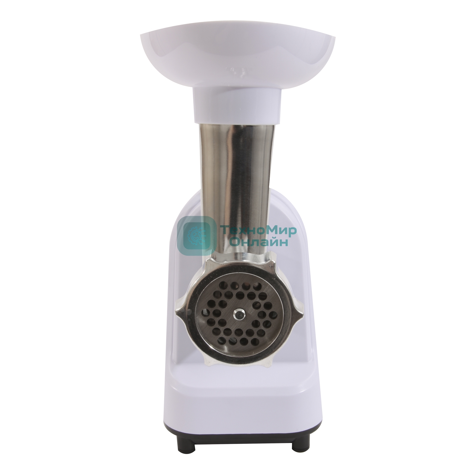 Мясорубка электрическая ECON ECO-1011MG белый, 1600 Вт, 1.8 кг/мин, реверс, защита от перегрузки, насадки - 3