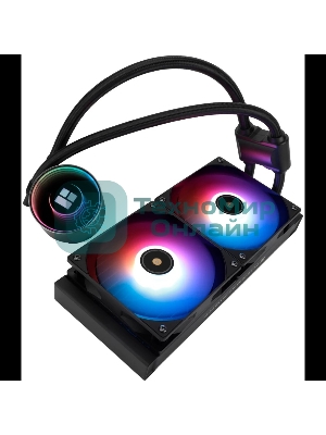 Водяное охлаждение для процессора Thermalright Frozen Notte 240 черный ARGB V2 (240мм, Black, ARGB/ Fans: 2x120мм, 72.37CFM, 27.7dBA, 2000RPM/ Pump height 54мм, 28dBA, 5300RPM, Rad thickness 27мм/ S: 1200, 1700, 1851, 2011, 2066, 115X, AM2, AM2+, AM3, AM3+, AM4, AM5, FM1, FM2, FM2+)