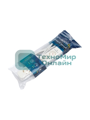 Сетевой фильтр Гарнизон EPS-5-W-2 5р, 2.0, 10А, 2 м, ур.защиты 2+, белый, пакет (21442)