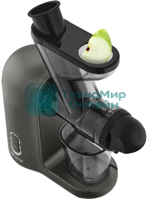 Соковыжималка Vitek VT-3715 чёрный, шнековая горизонтальная, 300 Вт, 280 мл, электронное, реверс