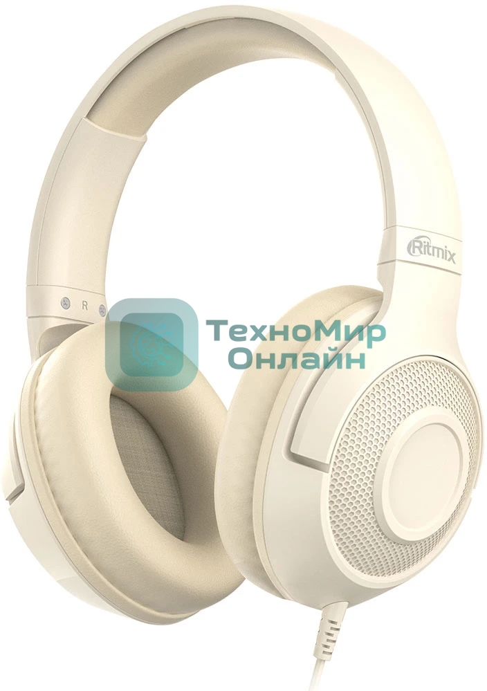 Проводные наушники Ritmix RH-544TV бежевый, накладные, Jack 3.5 мм