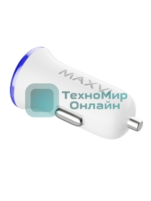 Автомобильное зарядное устройство Maxvi CCM-101WB USB 1А бело-синий