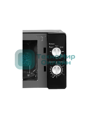 Микроволновая печь HOME HMG207DB черный, 20 л, 700 Вт, переключатели - поворотный механизм