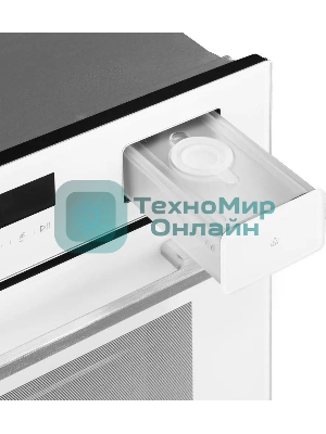 Духовой Шкаф электрический с паром Maunfeld MCMO5016STGW, 50л, дверца с 2 стеклами, белый