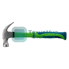 Молоток-гвоздодер Сибртех 450 г, фибергласовая обрезиненная рукоятка