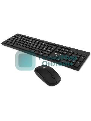 Комплект клавиатура+мышь Oklick S255W беспроводной, USB, 1200 DPI, чёрный