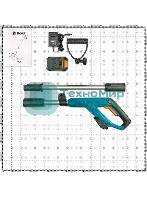 Снегоуборщик аккумуляторный Bort BSF-31 (АКБ и ЗУ в комплекте) (АКБ 18V Li-Ion, Ширина захвата 30 см, Высота захвата 15 см, Дальность выброса 0,5 м Вес 4 кг, 1х 4А·ч)