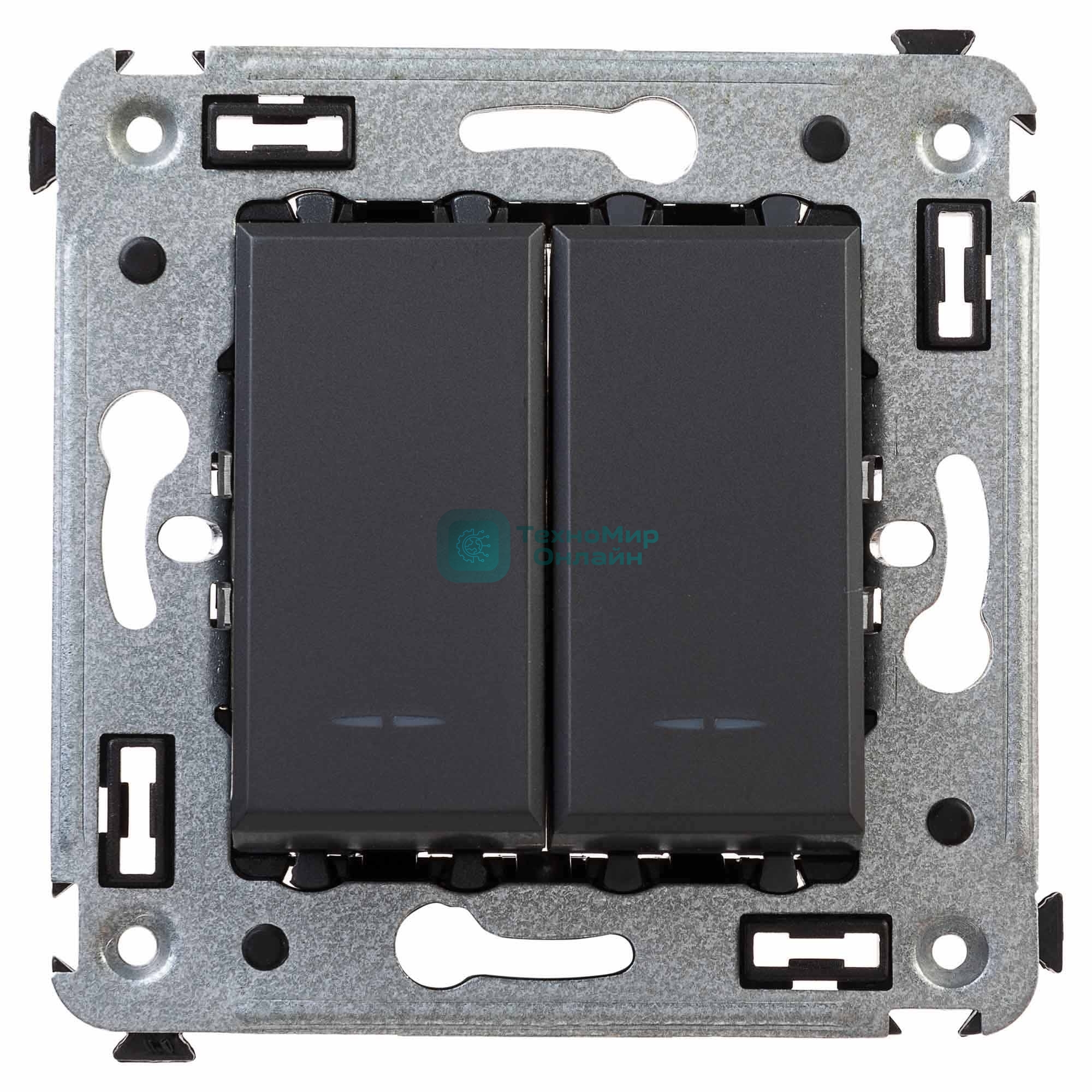 Выключатель двухклавишный DKC Avanti 4412104 