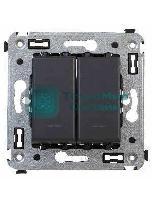 Выключатель двухклавишный DKC Avanti 4412104 