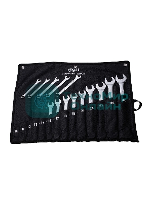 Набор комбинированных гаечных ключей 14 шт Deli DL130014B Спецификация: 10 мм, 11 мм, 12 мм, 13 мм, 14 мм, 16 мм, 17 мм, 18 мм, 19 мм, 21 мм, 24 мм, 27 мм, 30 мм, 32 мм. Матовая хромированная поверхность. Тканевая упаковка.