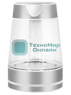 Чайник электрический Starwind SKG2011 1.7 л, 2200 Вт, белый/серебристый (корпус: стекло)
