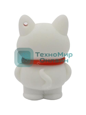 Флешка USB Smartbuy Wild Catty (SB32GbCatW), 32Gb, USB 2.0, R/W 25/15, котенок белый
