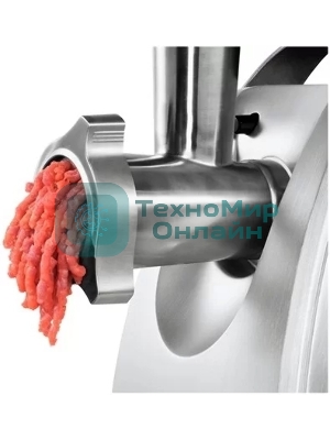 Мясорубка электрическая Bosch MFW68640 черный, 2200 Вт, 4.3 кг/мин, реверс, металлический лоток, насадки - 8