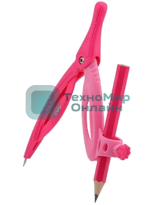 Циркуль Deli EG30204, корпус ассорти, пластик, в комплекте: линейка/транспортир/2 угольника/карандаш/ластик/точилка