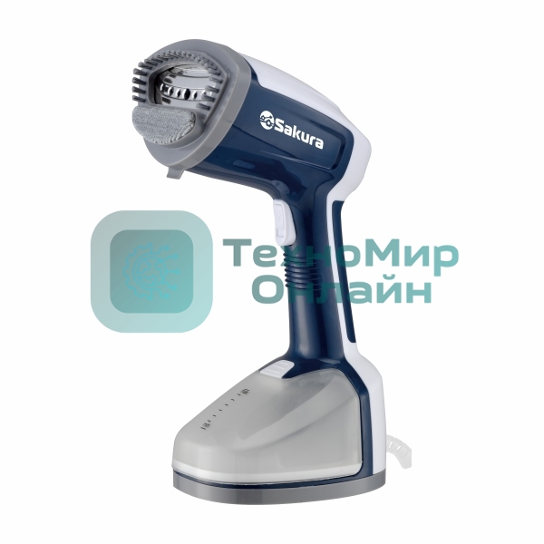 Отпариватель Sakura SA-3923BL белый/синий, 1500 Вт, 25 г/мин, 300 мл