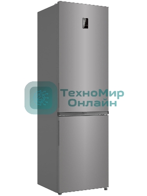 Холодильник Candy CFN6200SDC серебристый двухкамерный 227/91л морозилка снизу, No Frost