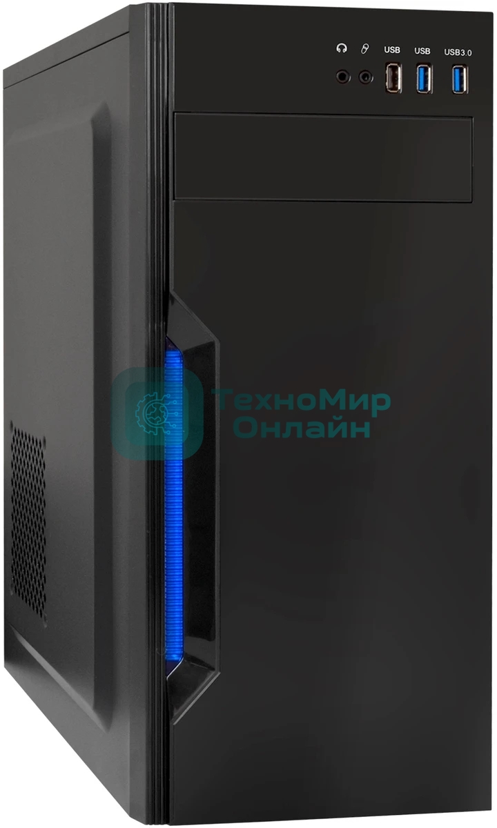 Компьютерный корпус Miditower ExeGate XP-333U-UNS450 (ATX, БП UNS450 с вент. 12см, 1хUSB/2хUSB 3.0, аудио, черный)