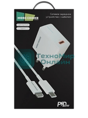 Сетевое зарядное устройство MORE CHOICE (4610196408922) NC60i, белый