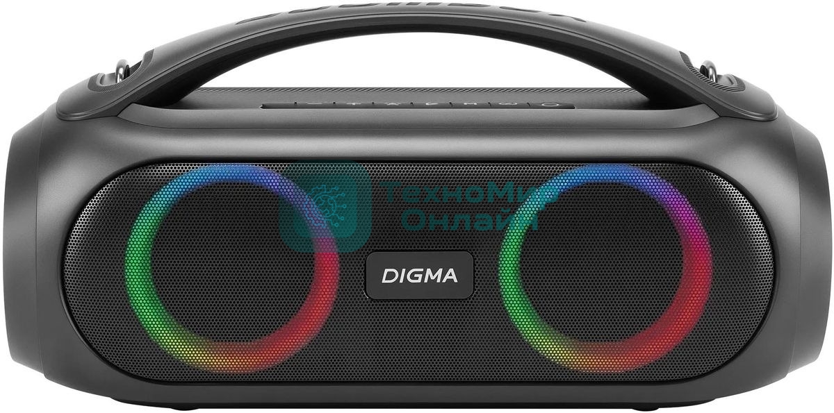 Колонка портативная Digma D-PS1530 черный/черный 50W 2.1 BT 10м 3000mAh