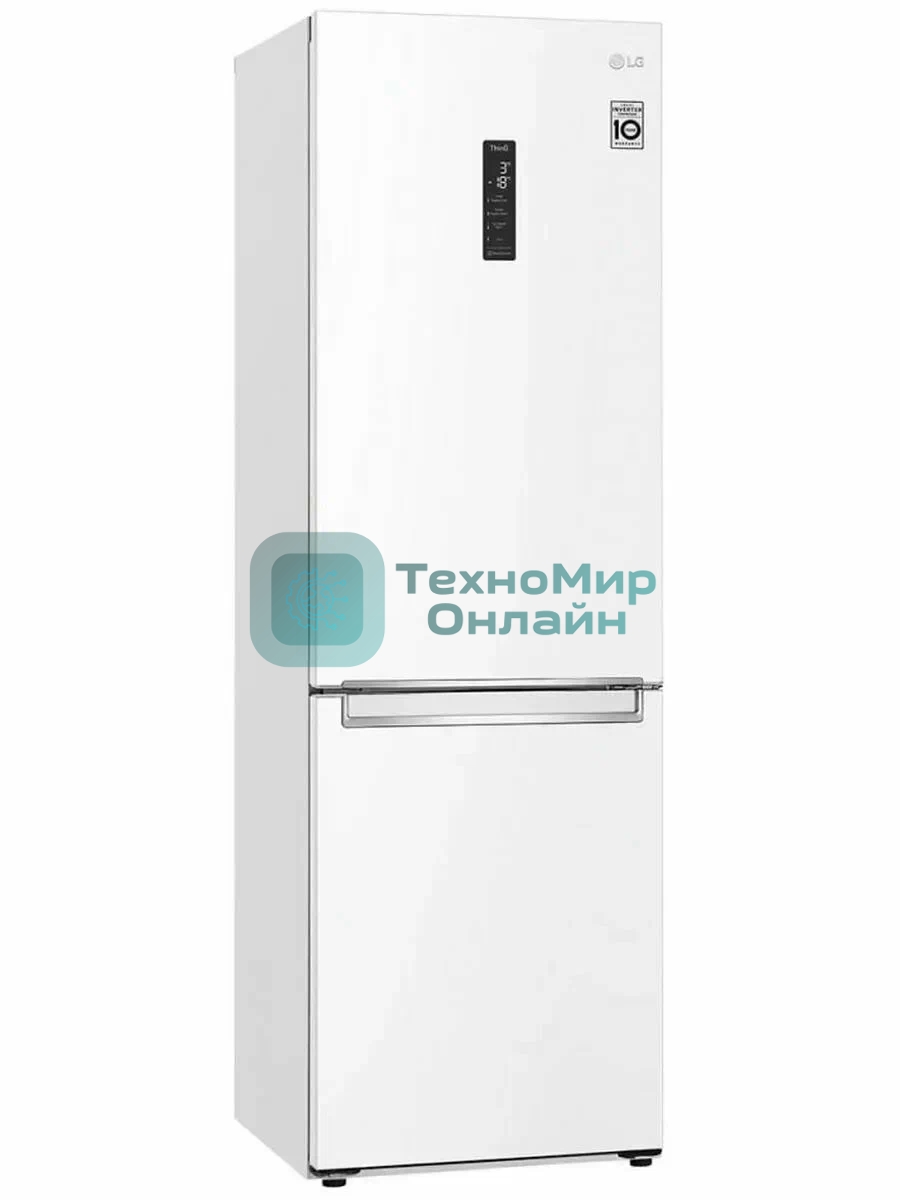 Холодильник LG GC-B459SQSM белый двухкамерный 234/107л морозилка снизу, No Frost