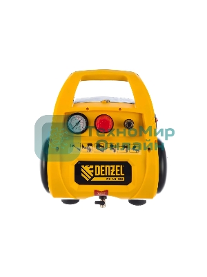 Компрессор поршневой Denzel РС 1/6-180 безмасляный, 1100 Вт, 180л/мин, 8 бар