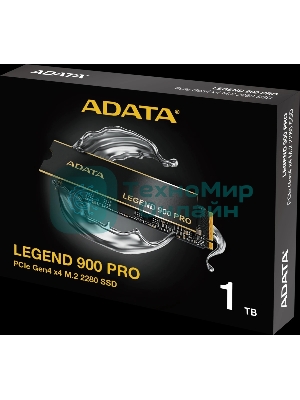 Накопитель SSD ADATA LEGEND 900 PRO, 1Tb, PCIe 4.0 x4, M.2 2280, NVMe, R/W 7400/6000