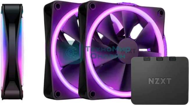 Вентилятор для корпуса Case Cooler NZXT F120 RGb DUO Triple Pack (120x120x25мм, 4-pin PWM, RGb, 48.58CFM, 29dBA, 1800RPM, белый, 3pcs)