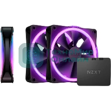 Вентилятор для корпуса Case Cooler NZXT F120 RGb DUO Triple Pack (120x120x25мм, 4-pin PWM, RGb, 48.58CFM, 29dBA, 1800RPM, белый, 3pcs)
