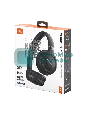Беспроводные/проводные наушники JBL Tune 680NC черный, накладные, Bluetooth + проводной, адаптивное шумоподавление