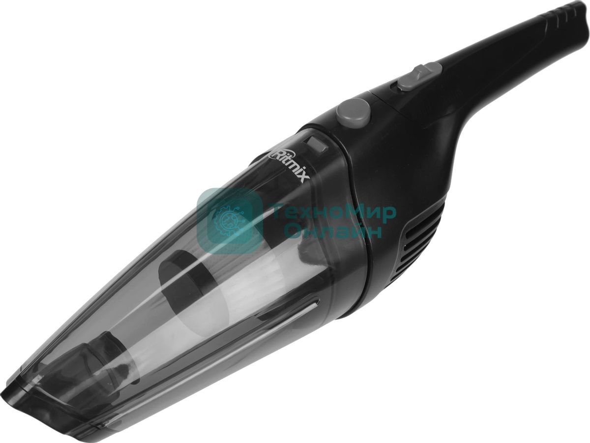 Пылесос ручной Ritmix CVC-003 черный/серый, 70 Вт, уборка сухая, пылесборник контейнер 0.32 л