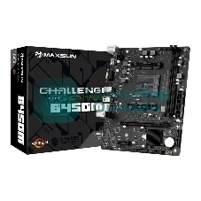 Материнская плата Maxsun Challenger B450M, AM4, AMD B450, 2xDDR4, 4xSATA, 1xM.2, 1xPCIe 3.0 x16, 1xPCIe 3.0 x1, 1xHDMI, 1xVGA, 1x 1Gb LAN, 2xUSB-A 3.2 Gen 1, 2xUSB-A 2.0, 3x3.5 мм, 5.1, M-ATX