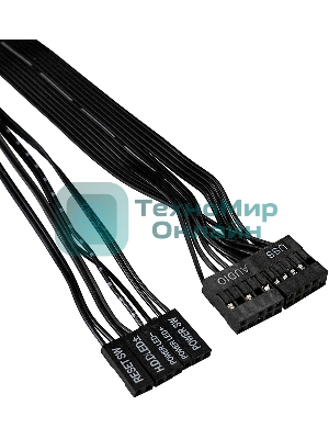 Компьютерный корпус Miditower ExeGate XP-332-UNS350 (ATX, БП UNS350 с вент. 12см, 2хUSB, аудио, черный)