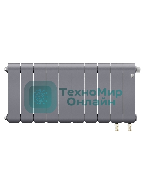 Радиатор биметаллический Royal Thermo Infinity 300 Silver Satin VR80 - 10 секц.