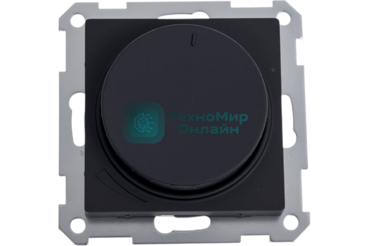 Светорегулятор поворотно-нажимной AtlasDesign 400Вт механизм карбон SE ATN001023