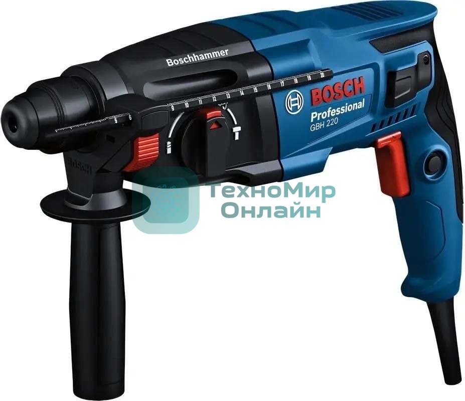 Перфоратор Bosch GBH 220 патрон:SDS-plus уд.:2Дж 720Вт (кейс в комплекте)
