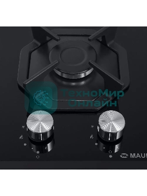 Газовая варочная панель Maunfeld EGHG.32.2CB/G, 2 конфорки, закаленное стекло, черный