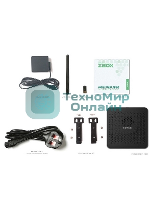 Мини ПК ZOTAC ZBOX MI668, Barebone, Intel i7-1360P, 2x DDR5-5200/4800 SO-DIMM, M.2 SSD SLOT, 2x GLAN, WIFI, BT, USBDRV, DP/HDMI, EU+UK PLUG