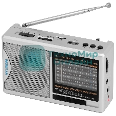 Радиоприемник портативный Hyundai H-PSR160 серебристый USB microSD
