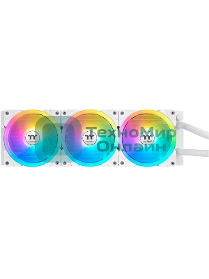 Система жидкостного охлаждения Thermaltake MAGFloe 360 Ultra Snow ARGB Soc-AM5/AM4/1200/1700/1851 белый 4-pin 30.6dB Al+Cu LCD Ret (CL-W433-PL12SW-A)