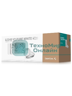 Система водяного охлаждения Deepcool LE240 V2 Pure Soc-AM5/AM4/1200/1700/1851 белый 4-pin 28.2-31.6dB Al 220W 1266gr Ret (R-LE240PURE-WHLNMD-G-1)