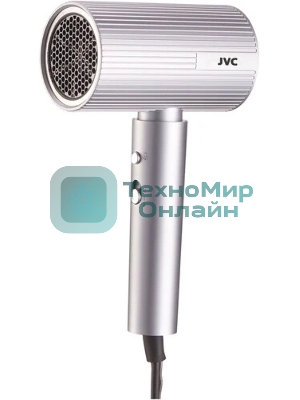 Фен JVC JHD012 серый/серебристый, 1800 Вт